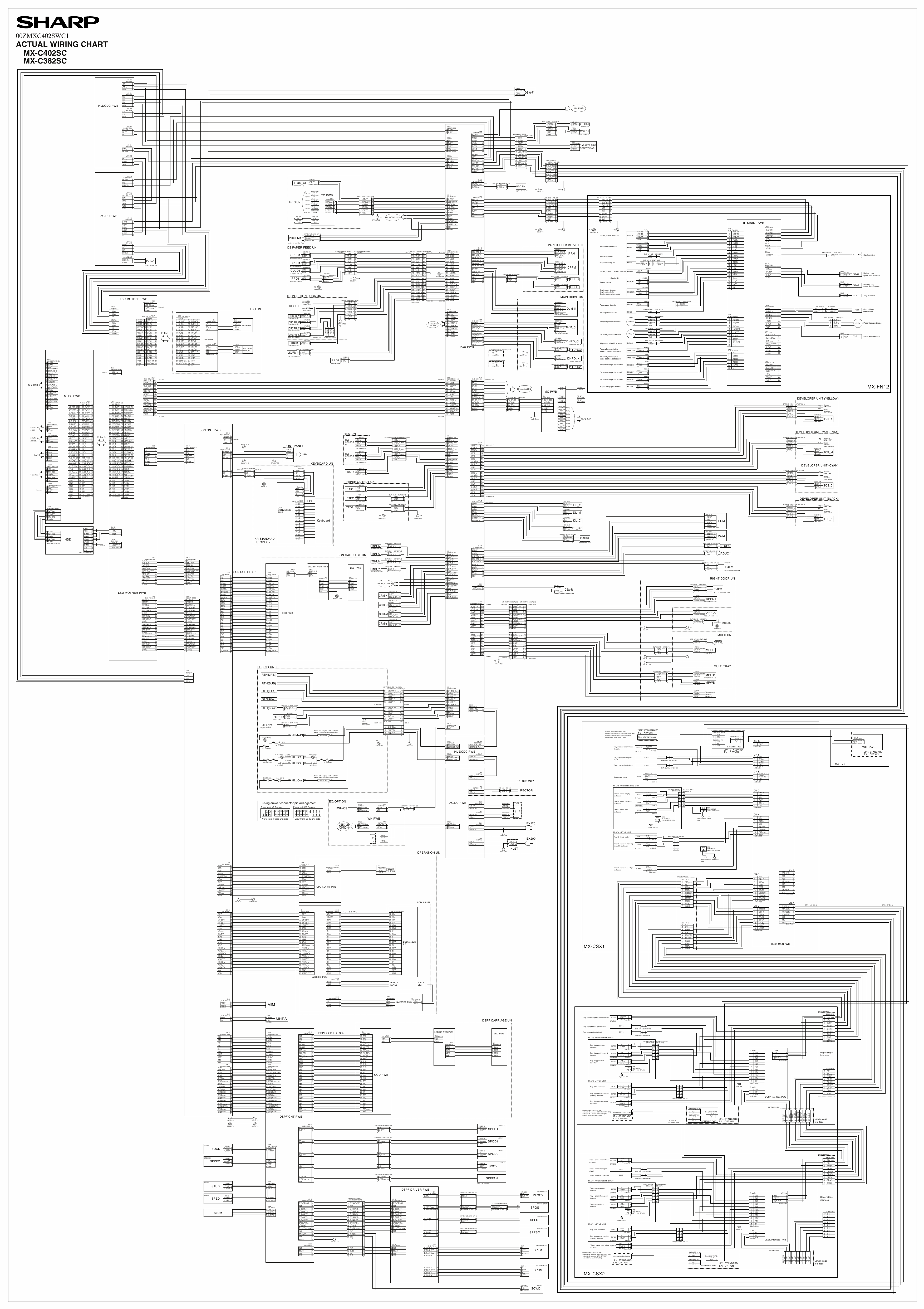SHARP MX C382 C402 SC Wiring Chart Diagrams-1